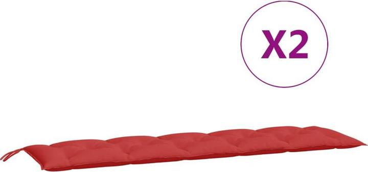 Actual product image VidaXL Garden bench cushions 2 pcs. O x ford fabric (180 x 50 x 7 cm)