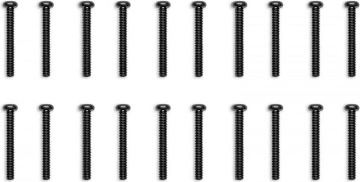 EKWB EK-Loop Phillips Head Screw Set M4 x 30 mm, 20 pieces - black