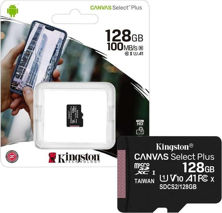 Produktbild Kingston Canvas Select Plus microSDXC Card 128GB (128 GB, microSDXC, U1, UHS-I)