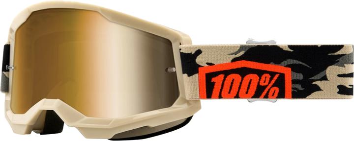 100% Strata 2 Goggle Kombat - True Gold Mirror (Kombat, True Gold Mirror)