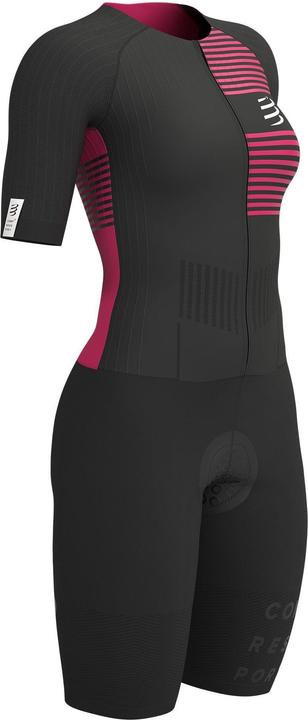 Actual product image Compressport Aero SS Trisuit Women Black/Jazzy (XS)
