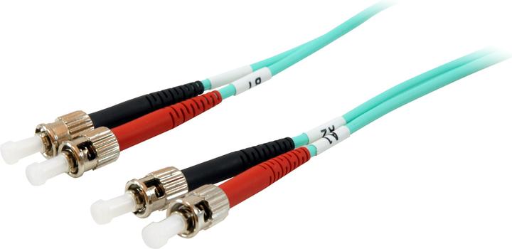 Produktbild equip LWL Patchkabel ST->ST Multimode Duplex OM3 turq (2 m)