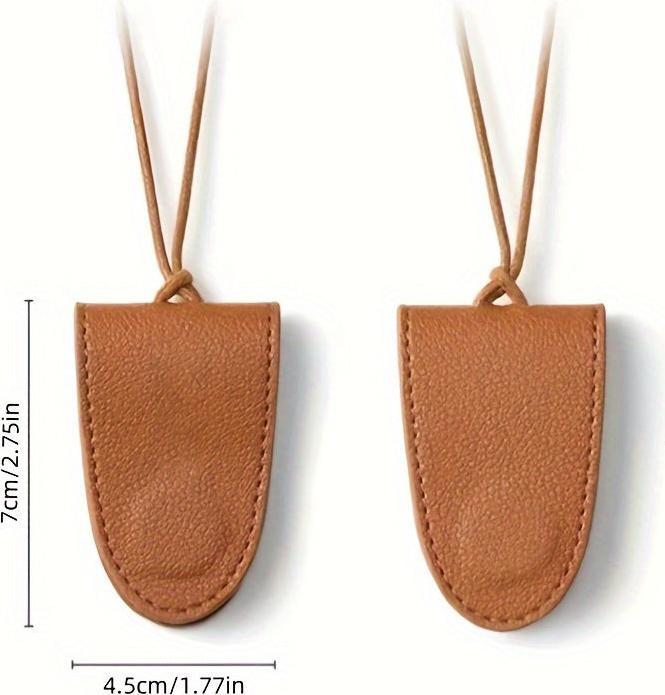 Actual product image Only-Bags.Store PU leather glasses case with neck strap - Portable magnetic sunglasses holder - Universal Fit