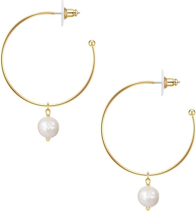 Produktbild Yokoamii Damen Perlen-Creolen - 36356 (Messing)