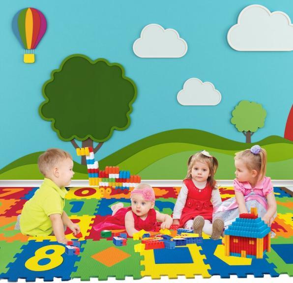 Image du produit Siva Tapis de jeu Tapis Puzzle Fruits 7mm 9 pcs 33x33 cm (33 x 7 x 33 cm)