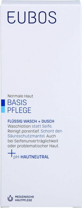 Actual product image Eubos FLUESS BLUE UNPARF, 200 ml solution (Cleansing lotion, 200 ml)