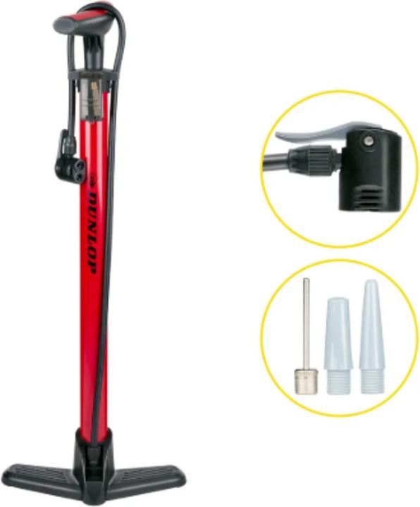 Produktbild Dunlop Fahrrad Standpumpe schwarz/rot