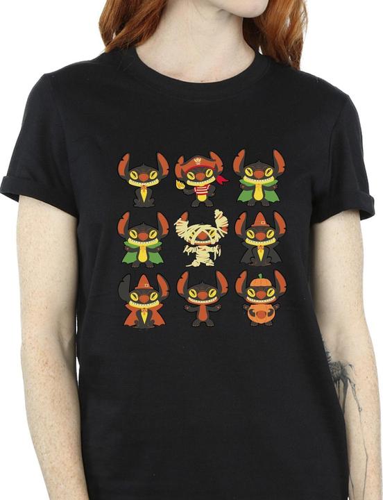 Actual product image Disney Womens/Ladies Lilo & Stitch Halloween Costumes Cotton Boyfriend T-Shirt (L)
