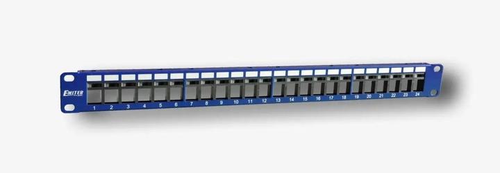 Produktbild Emiter Emiternet Panel 19 24xrj45 Utp (1u) Für Werkzeuglose Steckdosen Ungeschirmt Unarmed Blau