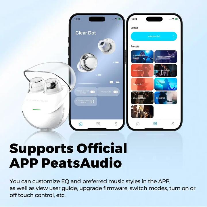 Image du produit Soundpeats Casque Clear Dot TWS blanc (Sans fil)