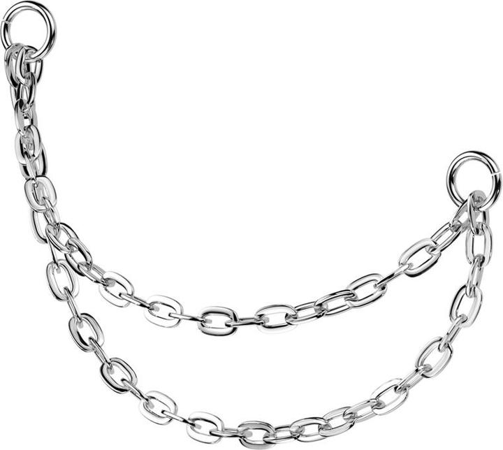 Produktbild Star Piercing Verbindungskette Basic silber zwei Ketten (Titan G23, ohne Messing)