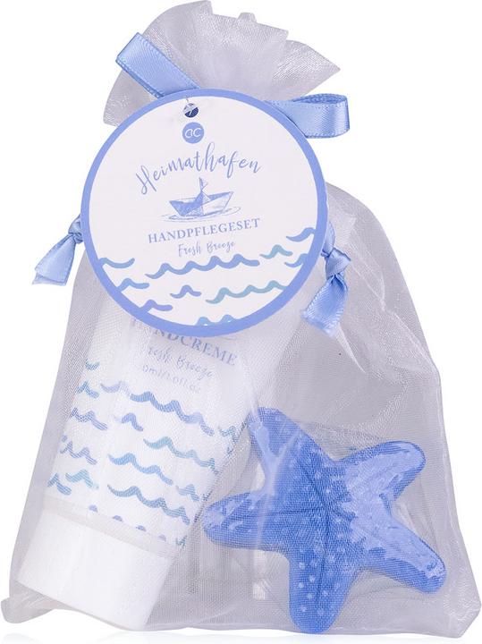 Produktbild Accentra Handpflegeset HEIMATHAFEN in Organzabeutel, inkl. 30ml Hand- & Nagelcreme, 15g Seife, Duft: Fresh Br (Manicure set)