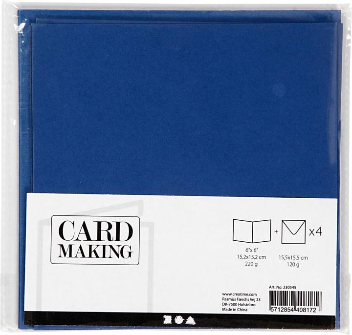 Produktbild Creativ Company Karten und Umschläge Blau, 4 Stk. (4 Stk.)