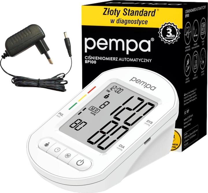 Actual product image Pempa Automatic blood pressure monitor BP100 with power supply (Blood pressure monitor upper arm)