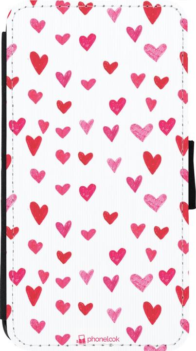 Produktbild PhoneLook Hülle Wallet schwarz Valentine 2022 Many pink hearts (Apple iPhone 11 Pro)