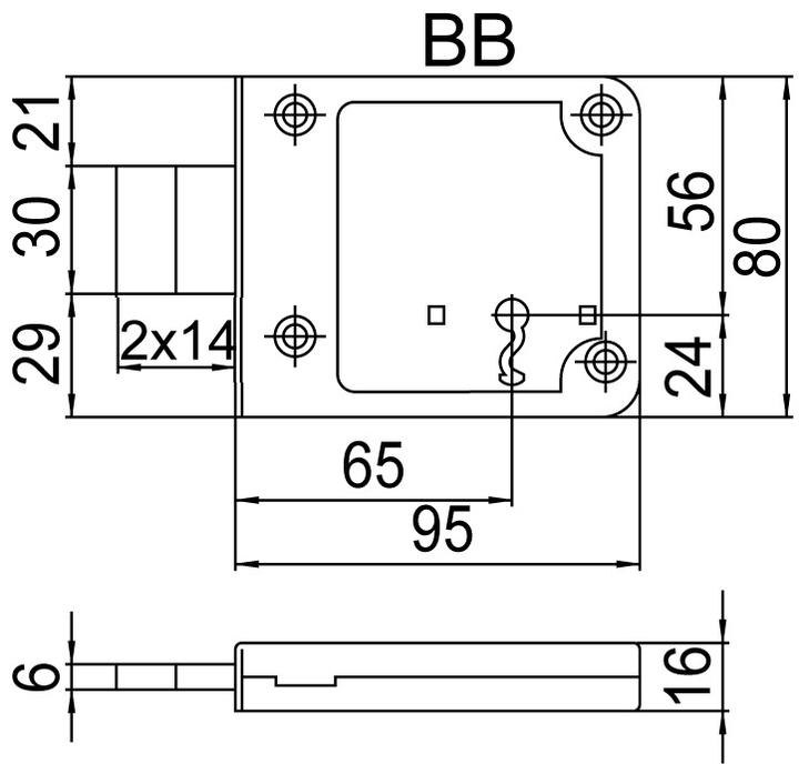 Actual product image Schänis Cellar door bolt lock