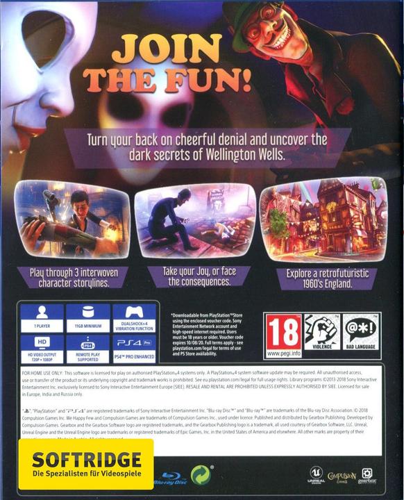 Actual product image Gearbox We Happy Few (PS4, EN)