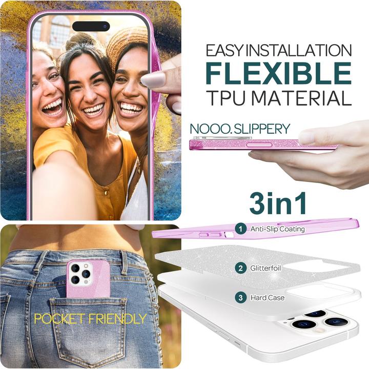 Immagine prodotto Nalia Copertina glitterata (Apple iPhone 15 Pro Max)