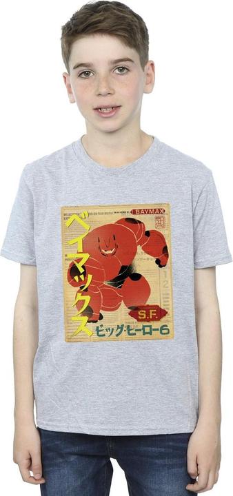 Actual product image Disney Boys Big Hero 6 Baymax Baymax Newspaper T-Shirt (116)