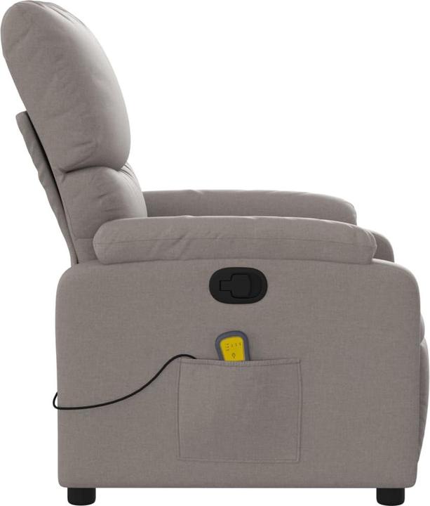 Actual product image VidaXL Massage chair taupe fabric,Colour: Taupe,Material: Fabric (100