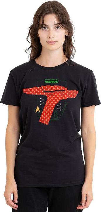Actual product image Star Trek: The Original Series Unisex Adult Phaser Set To Humbug Christmas T-Shirt (XL)