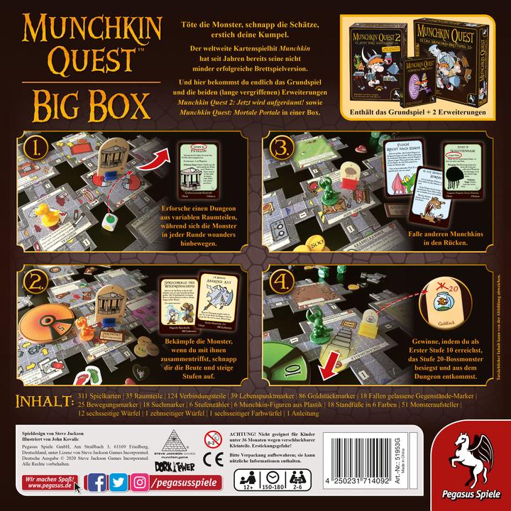 Actual product image Pegasus Munchkin Quest - board game (German)