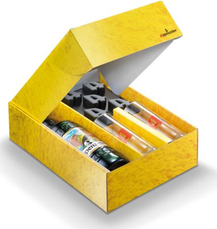 Appenzeller Alpenbitter Geschenkspackung 1x50cl 2 Gläser, Eiswürfelform (1 x 50 cl)