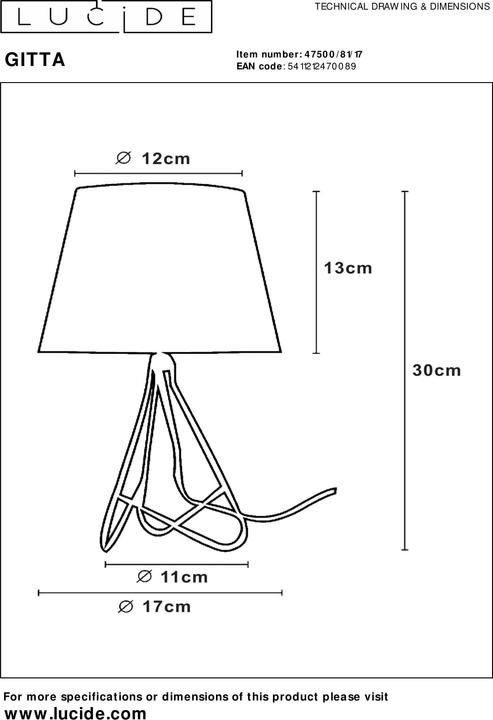 Actual product image Lucide Gitta (E14)