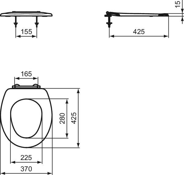 Immagine prodotto Ideal Standard Anello per sedile WC Connect Freedom con cerniera ad asta K7122