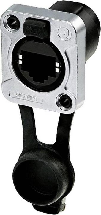 Immagine prodotto Rean Jack da pannello RJ45 passante, IP65, alloggiamento a D nichelato RRE8F-Z-000-1 B