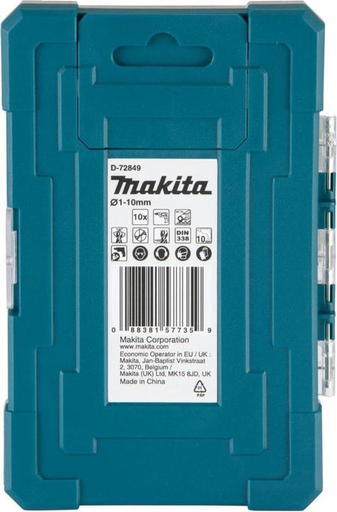 Image du produit Makita Jeu de forets HSS D-72849 (1.0-10 mm)