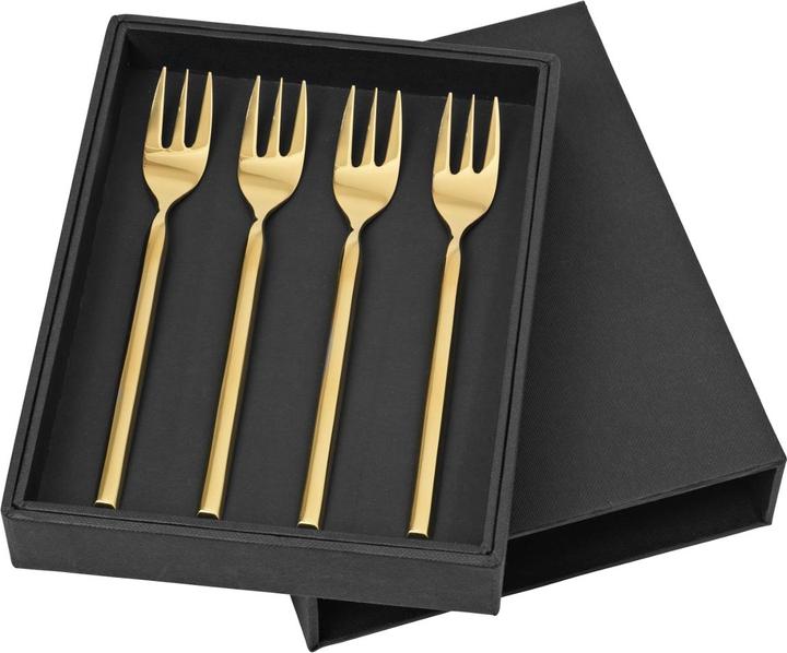 Actual product image Broste Copenhagen Tvis Cake Fork, 4 pc - Stainless Steel - Rose Gold (1 Piece, Cutlery set)