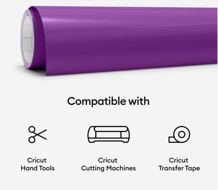 Actual product image Cricut Vinyl Film Heat Activated 30 x 60 cm, Purple/Turquoise (1 x)