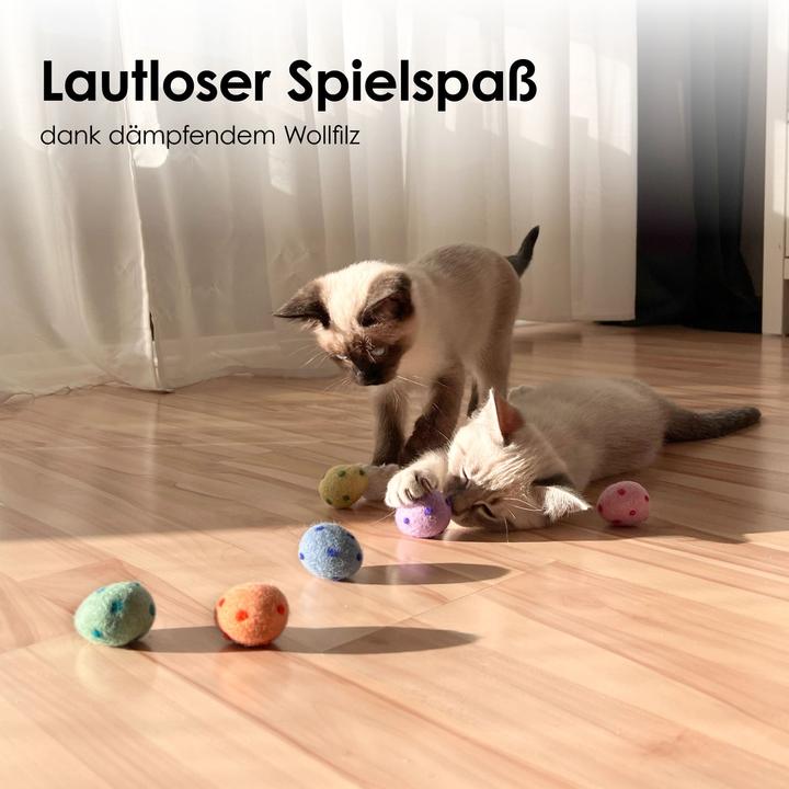 Actual product image LucyBalu RAINBOW EGGS Katzenbälle (Catmint toy)