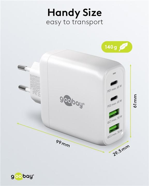 Actual product image Goobay Multiport quick charger (68 W)
