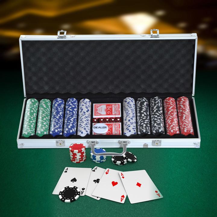 Produktbild Homcom Pokerkoffer inklusive Pokerset (Deutsch, Französisch, Italienisch, Englisch)