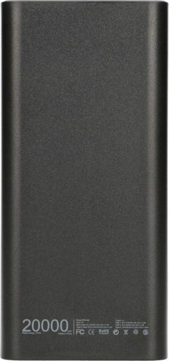 Image du produit Extralink EX.19508 Banque d'alimentation Lithium Polymère (LiPo) Noir (20000 mAh, 74 Wh)