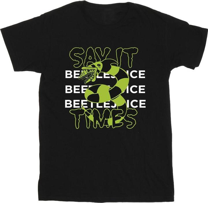 Actual product image Beetlejuice Mens Say It 3 Times Cotton T-Shirt (3XL)