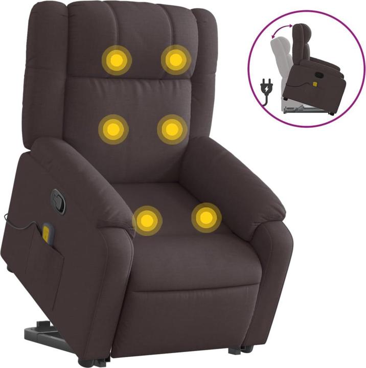 Actual product image VidaXL Massage chair with stand-up aid fabric