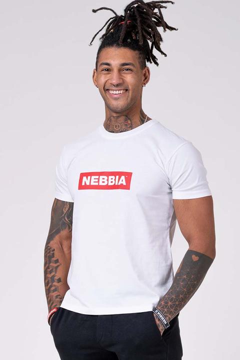 Nebbia Men's Basic T-Shirt 593 Weiss (L)