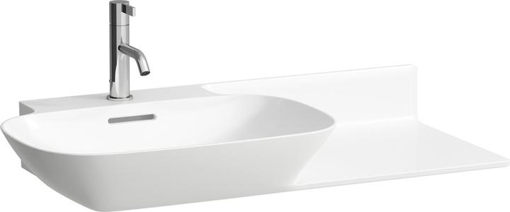 Produktbild Laufen INO Waschtisch, 1 Hahnloch, mit Überlauf, Keramikablage rechts, 900x450mm, H813302 (590 mm, 900 mm)