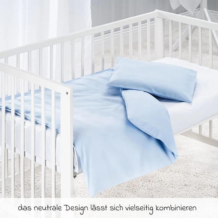 Image du produit Makian Parures de lit bébé Parure de lit 80 x 80 cm - Bleu clair uni