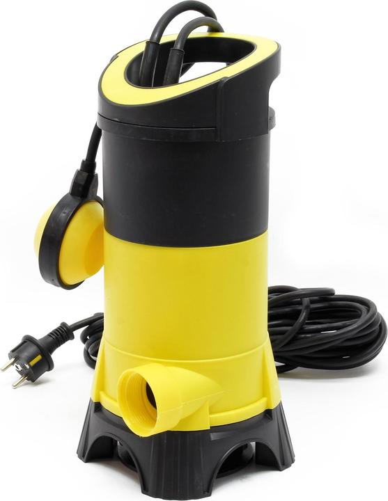 Actual product image Wiltec Waste Water Pump with 7500l/h, 400W and 5m Pumping Head, handles Pollutants up to Ø35mm (Sewage pump)