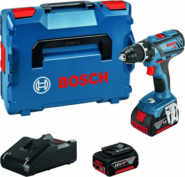 Produktbild Bosch Professional Akku-Bohrschrauber GSR 18V-28, 2 x Akkus GBA 18V, Schnellladegerät GAL 18V-40 (Akkubetrieb)