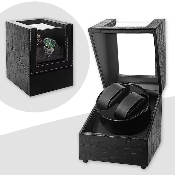 Cbx Uhrenbeweger für 2 Uhren, Watchwinder Krokodilmuster (2 x)