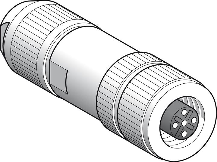 Actual product image Schneider Socket, M12, 5-pin, connection shielded straight XZCC12FDB50R