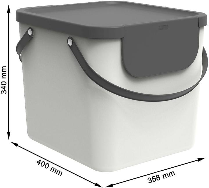 Produktbild Rotho Mülltonne Albula 40L weiss (40 l)