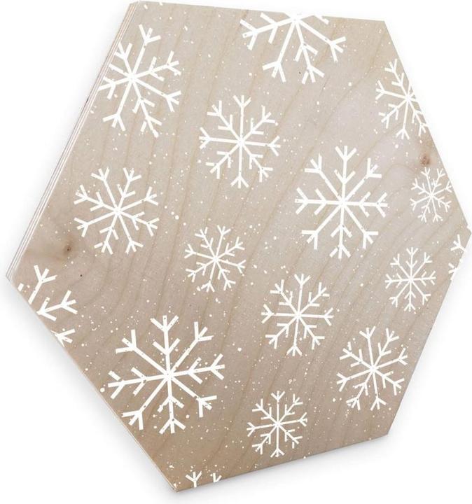 Produktbild Trenddeko Schneeflocken Eiskristalle Weiss (35 x 30 cm)