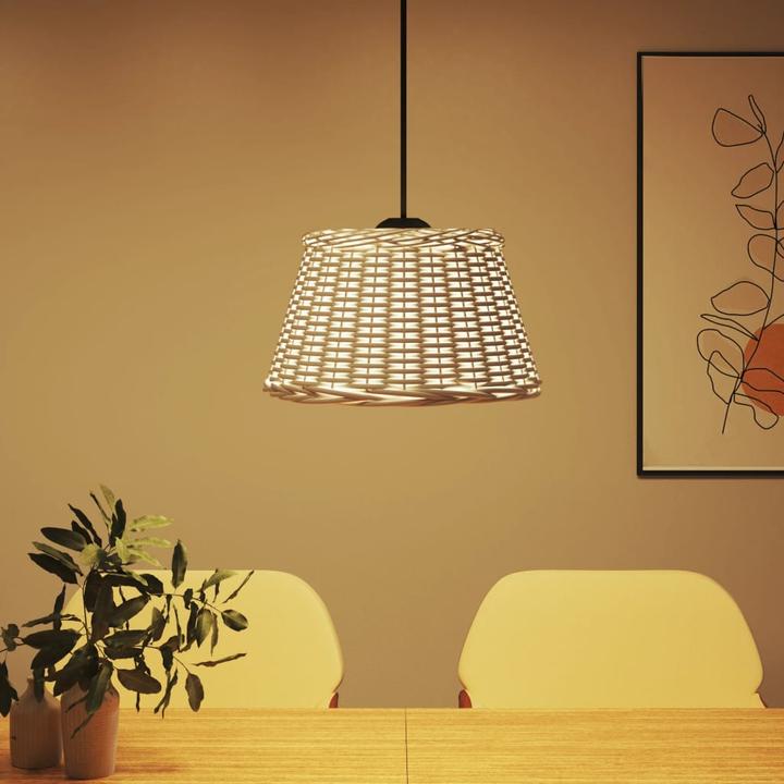 Produktbild VidaXL Lampenschirm Weiss Ø50x30 cm Korbweide, Farbe: Weiss