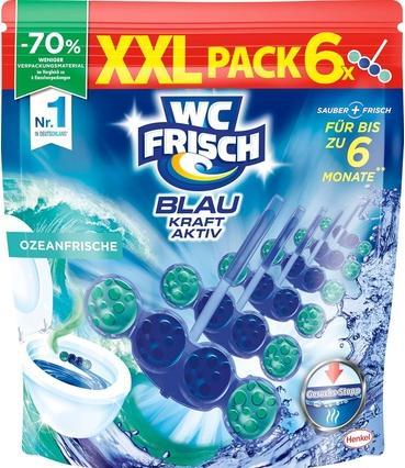 WC Frisch Kraft Aktiv Scented Rinse Blue Ocean Fresh 6x50g - Pack of 6